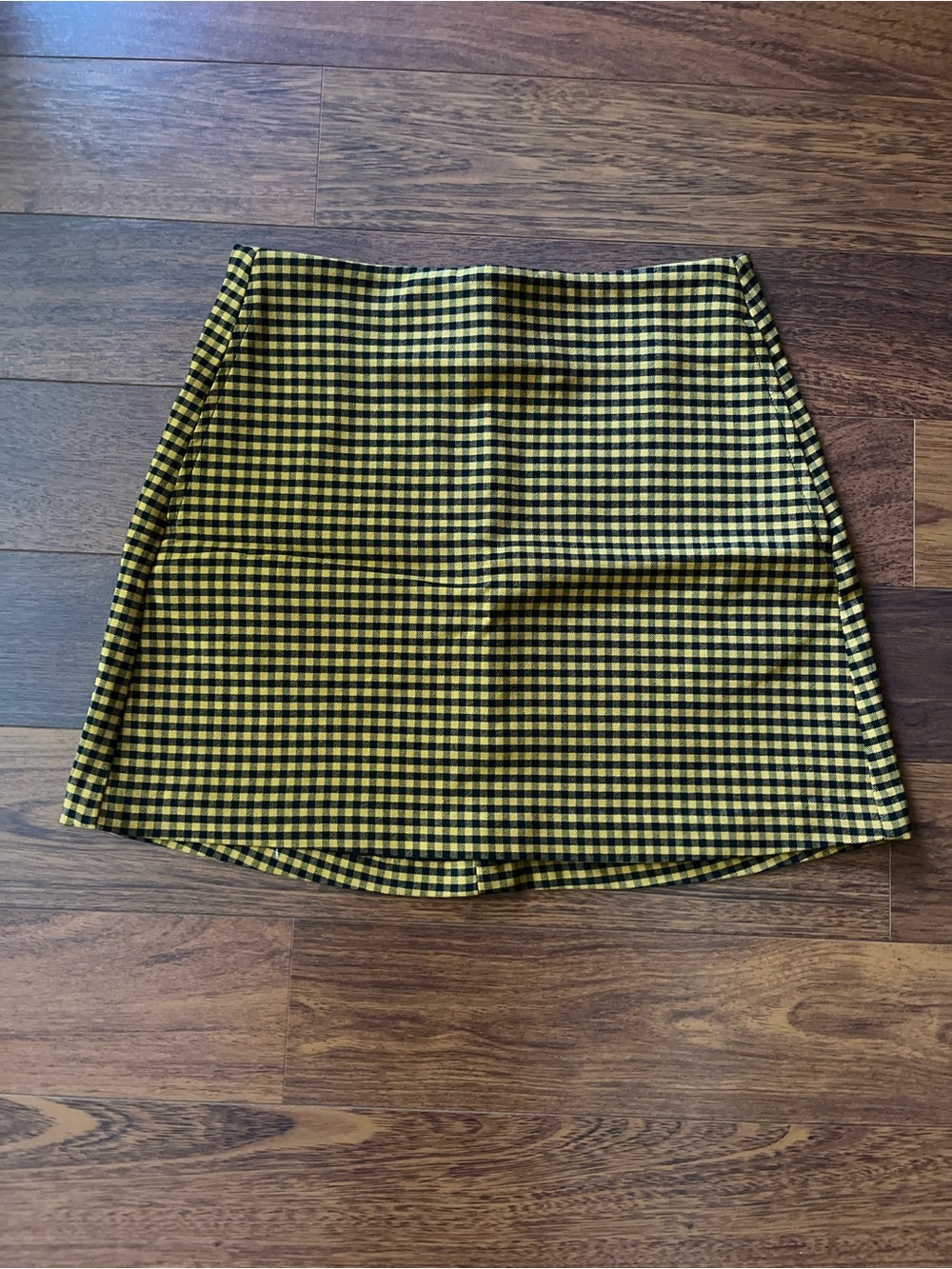 ‘00s Yellow and Black Gingham Skirt